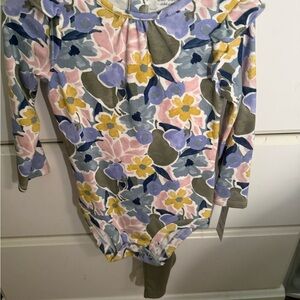 Carter's Floral Long Sleeve Bodysuit - Pink, Yellow, Green